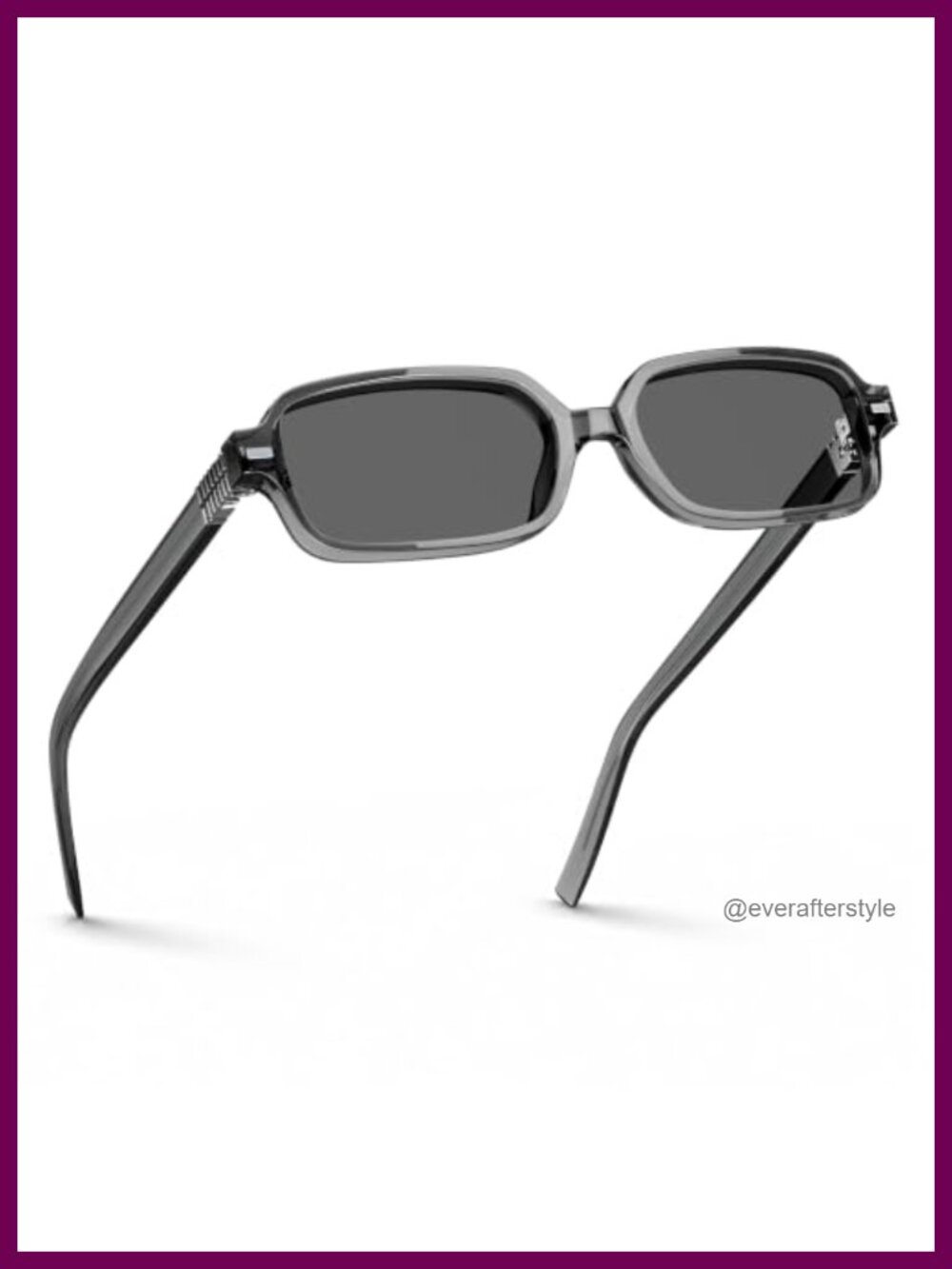Acetate Small Narrow Square Retro 90s Polarized Sunglasses Women